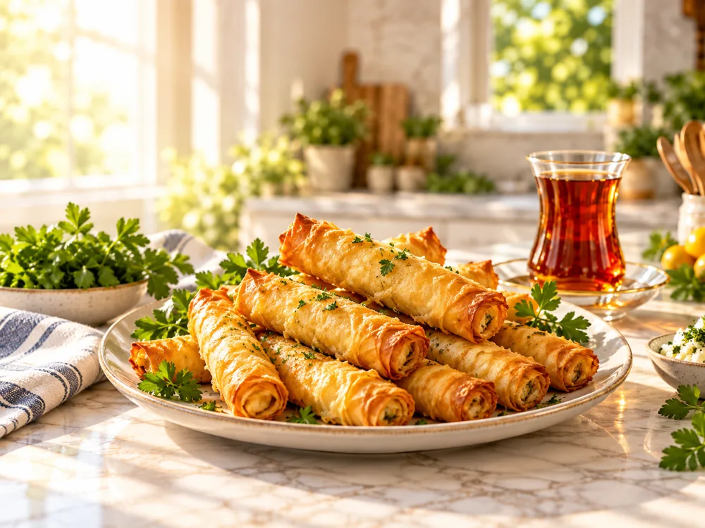 Çıtır Sigara Böreği yakın plan yemek fotoğrafı